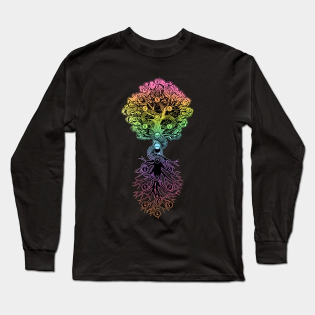 Qabalah. Tree of life. Long Sleeve T-Shirt by OccultOmaStore